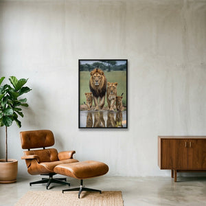 Side by Side — 70×100cm, 28×39" Black Frame