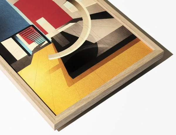 Theprintspace Oak frame photographed with artwork by Sander Patelski